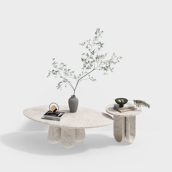 Natural Stone Table 3D model for Creative Spaces