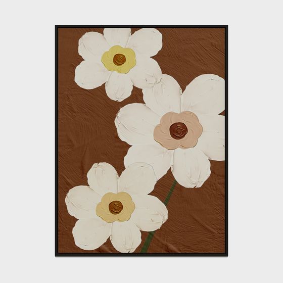 Floral Harmony Low-Poly 3D Model