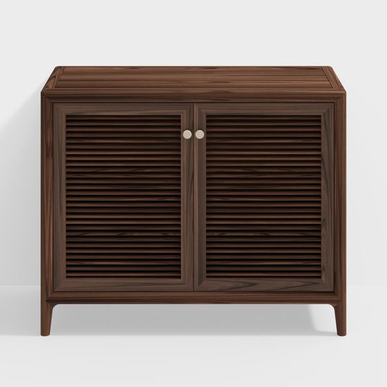 Minimalist Wooden Storage Cabinet 3D model
