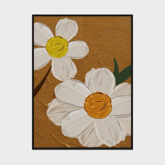 Wood Grain Floral 3D model