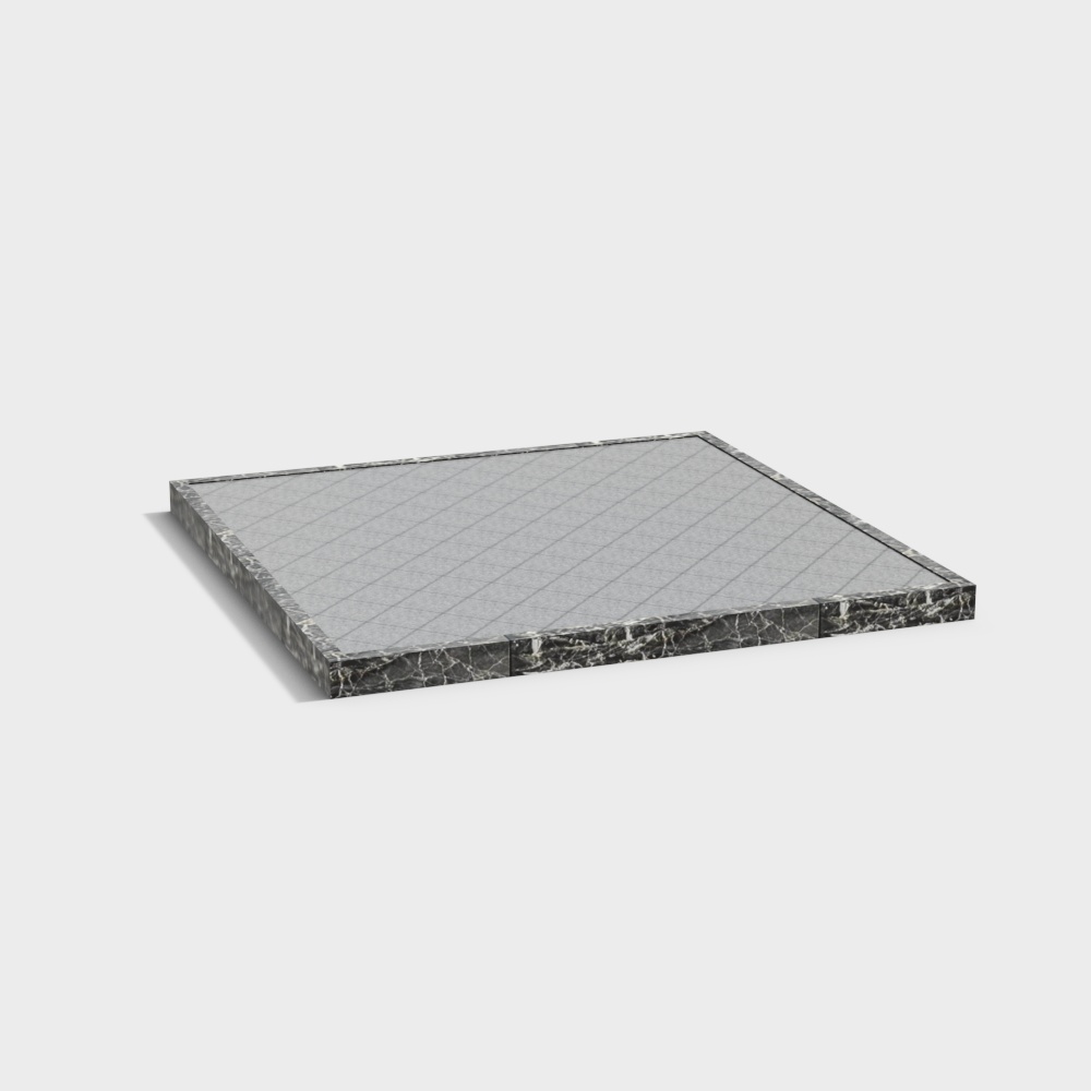 Elegant Low-Polygon Marble Texture 3D model