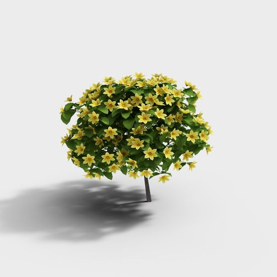 Sunshine Flower Tree 3D model for Creative Projects