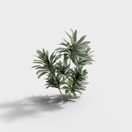 Vibrant Tropical Plants 3D Model for Creative Projects