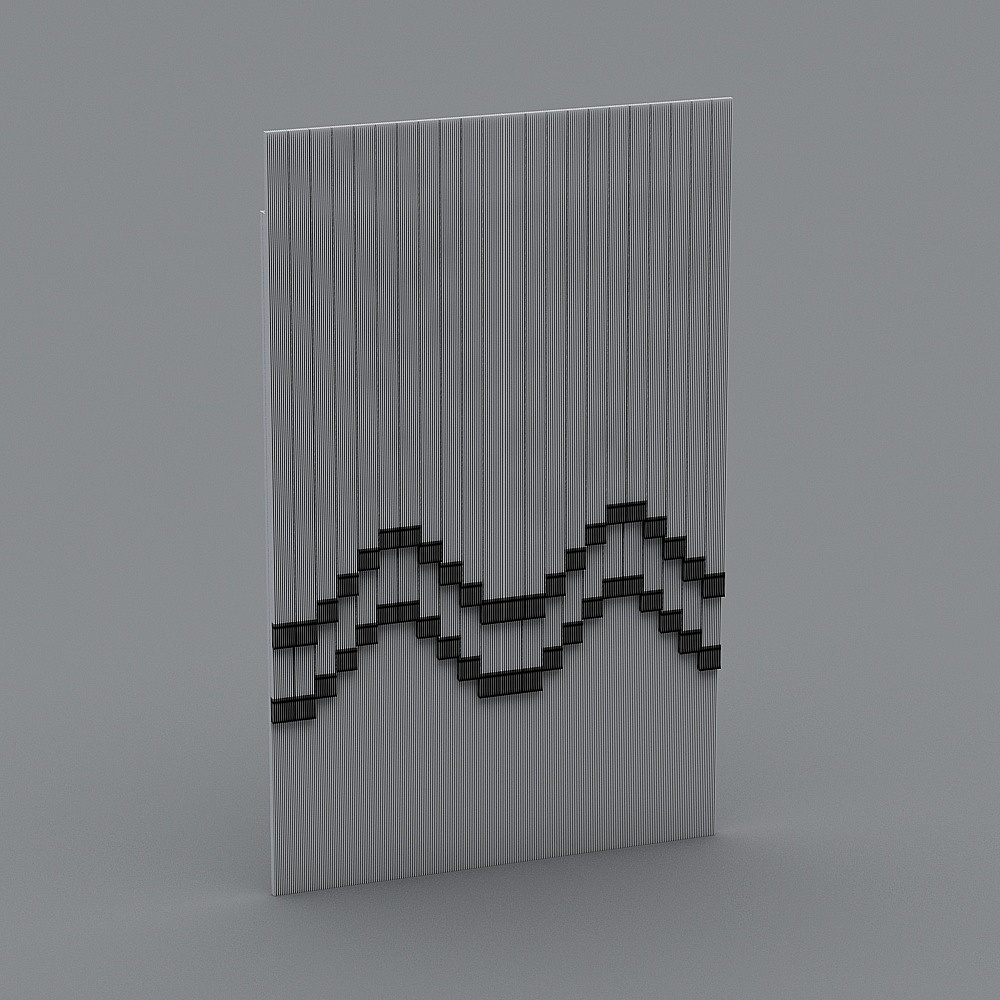 Pixel Wave Panel 3D model