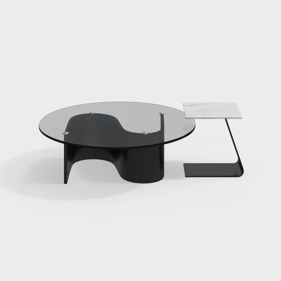 Sleek Low-Poly Coffee Table 3D model