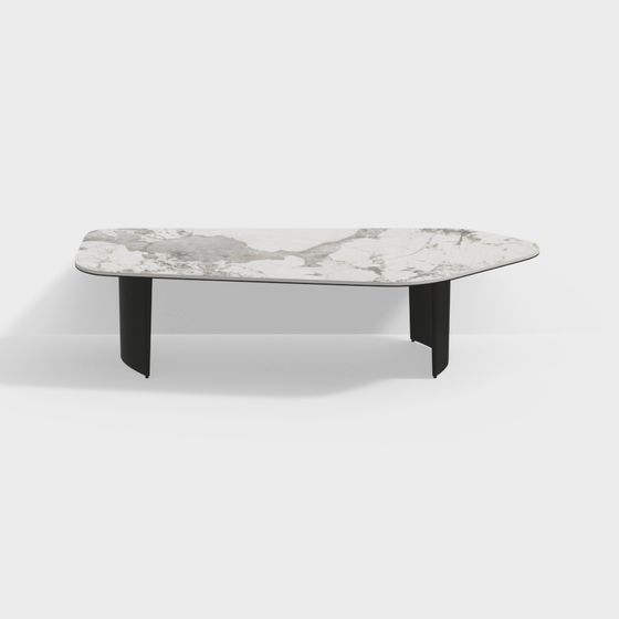 Stylish Low-Poly Marble Coffee Table 3D model