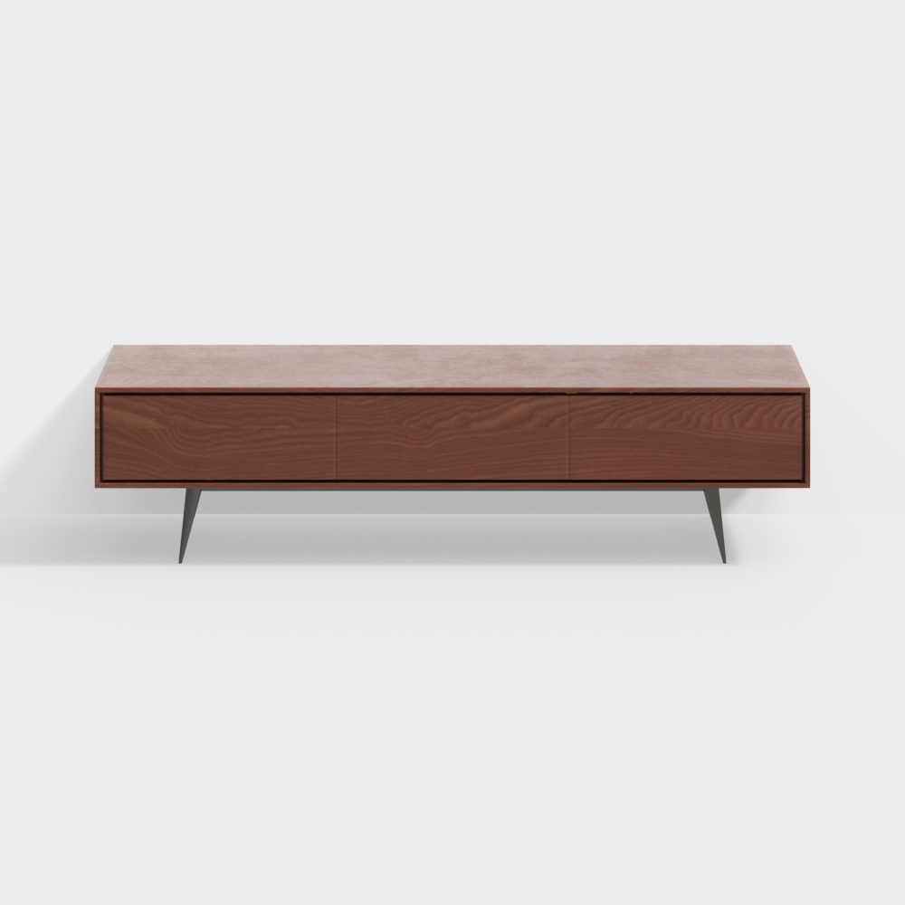 Unique Low-Polygon TV Cabinet 3D Model