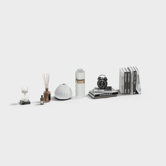 Elegant Minimalist Decor Items 3D model