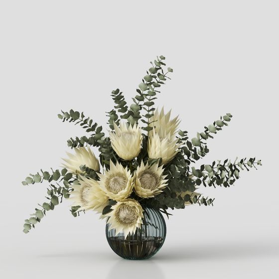 Natural Floral Vase 3D model