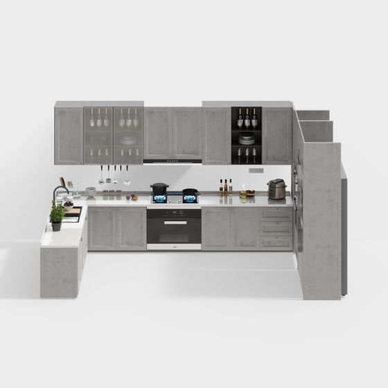 Modern Urban Kitchen 3D model Design
