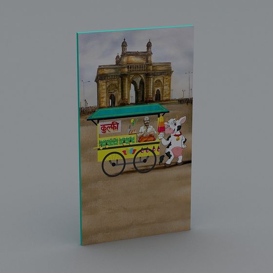 Colorful Ice Cream Truck 3D model