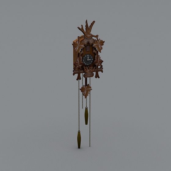 Vintage Low-Polygon Clock 3D model
