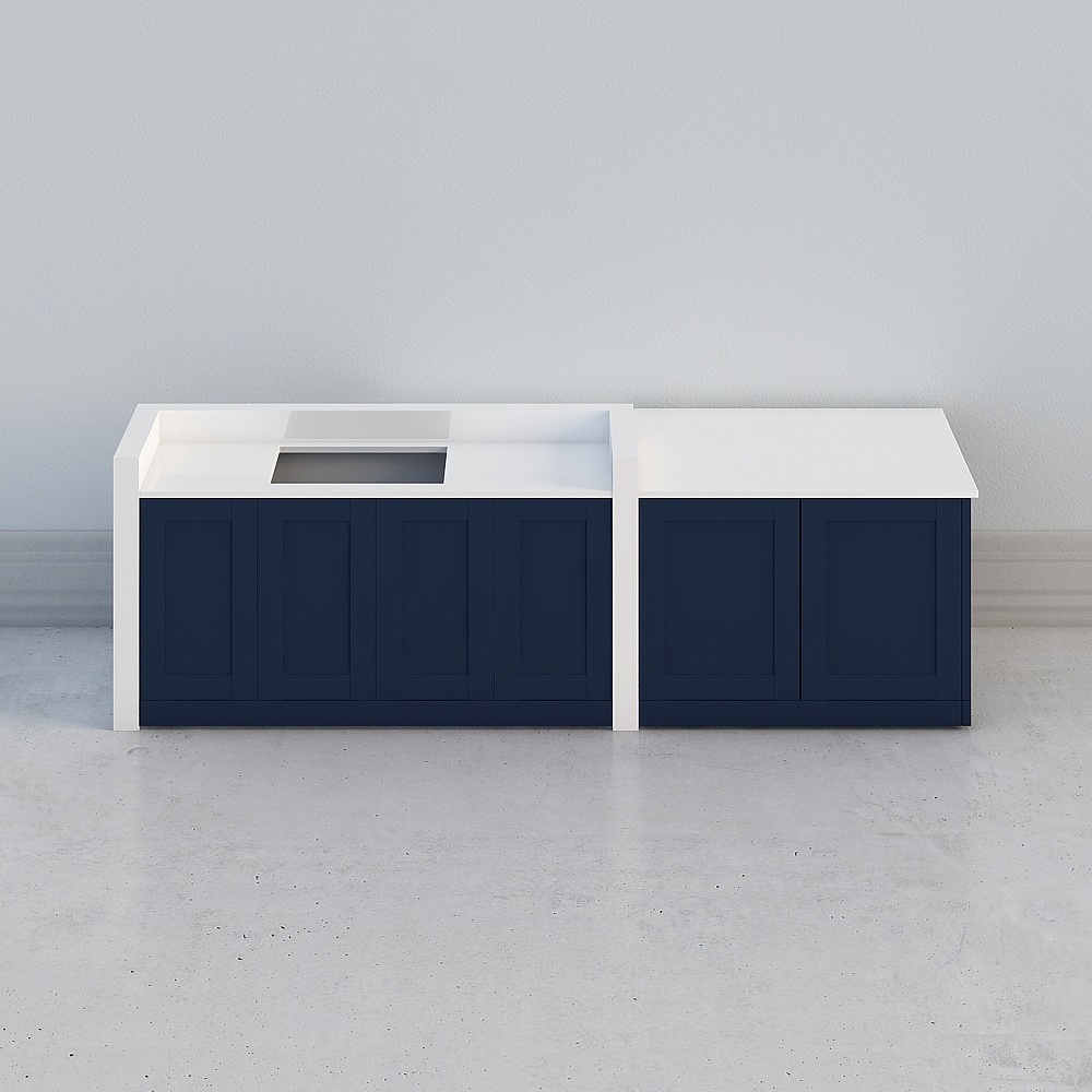 Modern minimalist cabinet island table