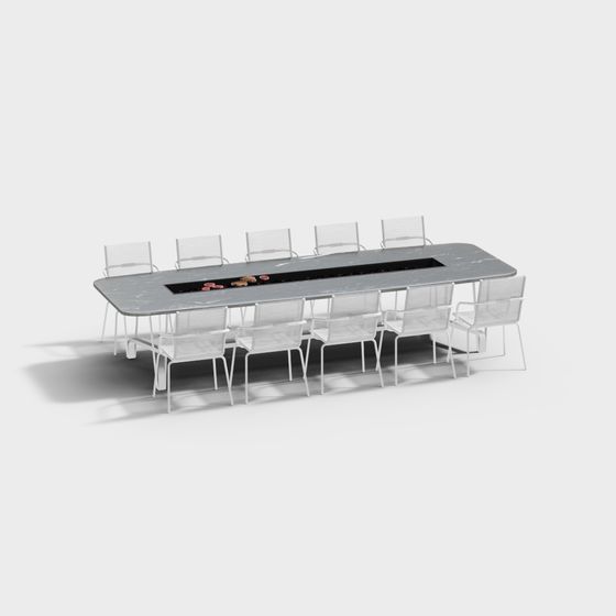 Sleek Conference Table 3D model for Modern Spaces