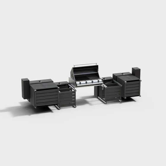 Urban Barbecue Station 3D model
