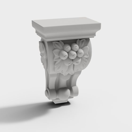 Classical Floral Support 3D model