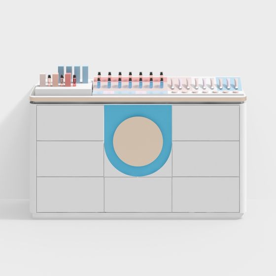 Stylish Modern Makeup Vanity 3D model