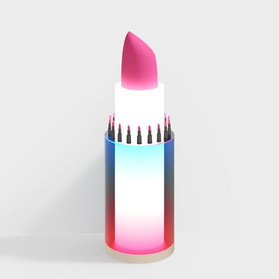 Colorful High Detailed Lipstick 3D model