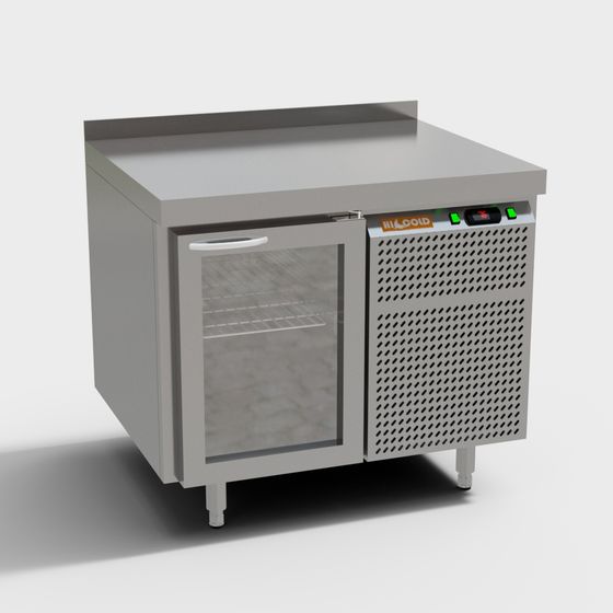 Industrial Refrigerator 3D Model for Modern Kitchens