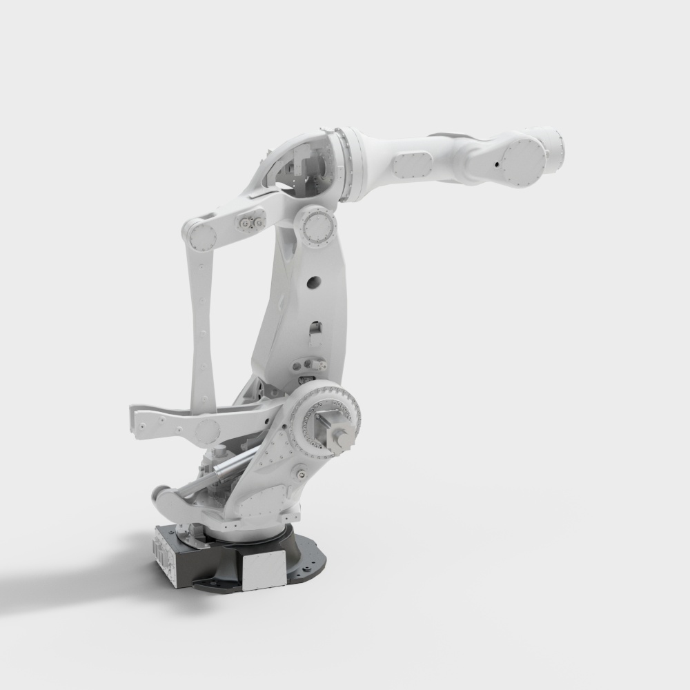 Low-Poly Industrial Robotic Arm 3D model