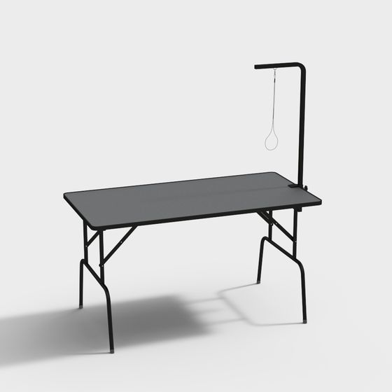 Foldable Table with Ring Design 3D model
