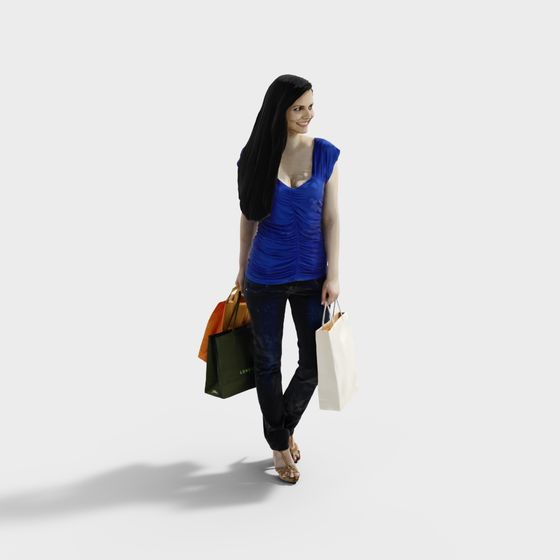 Shopping Queen 3D model for Creative Projects