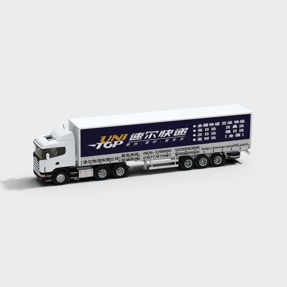 Realistic Truck 3D Model for Logistics