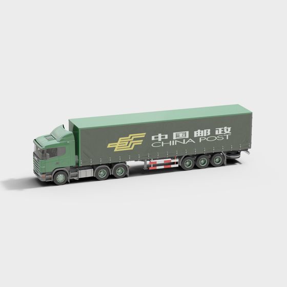 Chinese Postal Truck 3D model