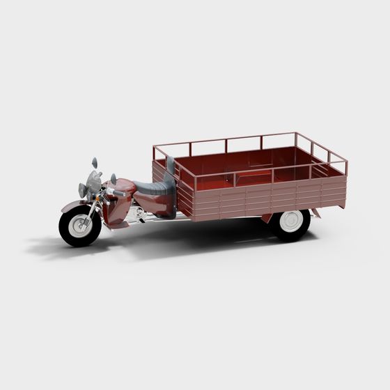 Industrial Motorcycle Trailer 3D model