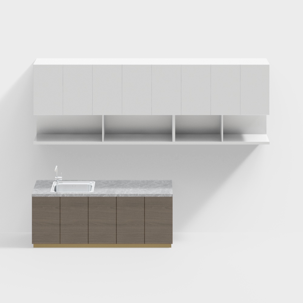 Modern pantry cabinet combination