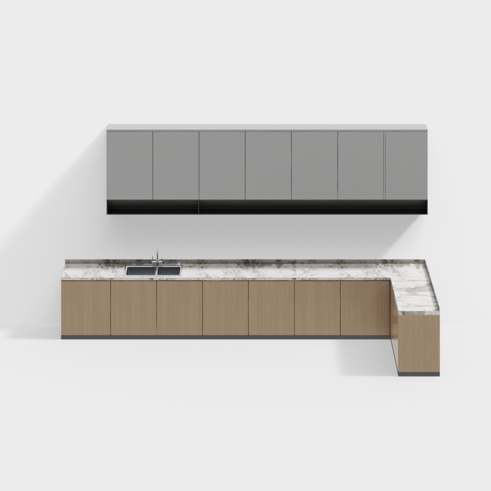 Modern pantry cabinet combination