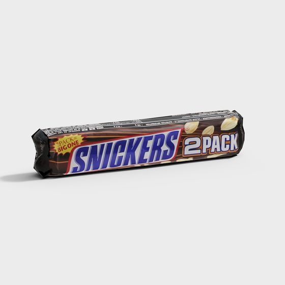 Snickers Chocolate Bar 2 Pack 3D model for Creative Projects