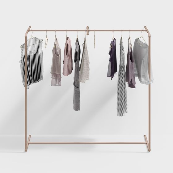 Stylish Low Poly Hanger 3D model for Modern Interiors