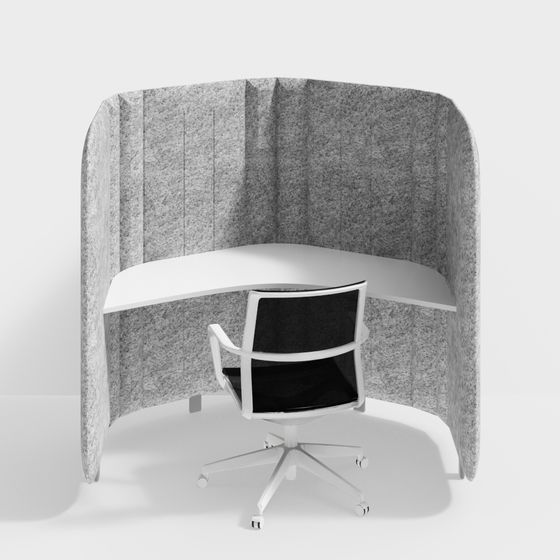 Elegant Office Partition 3D model