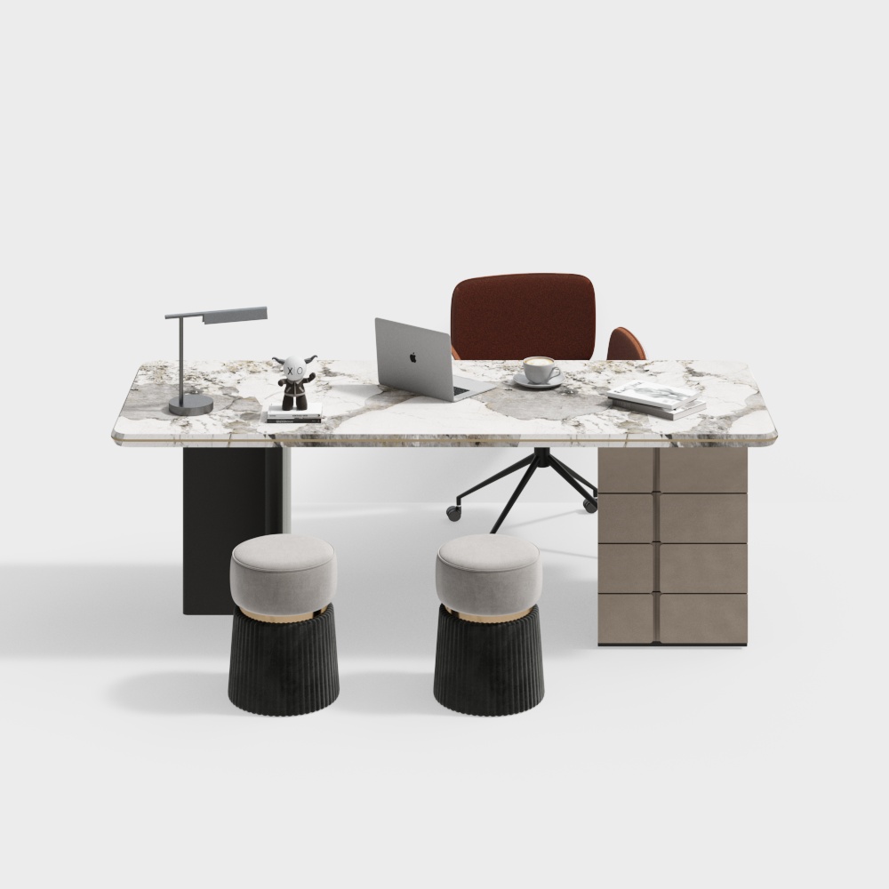 Table de motif de chaise de bureau moderne