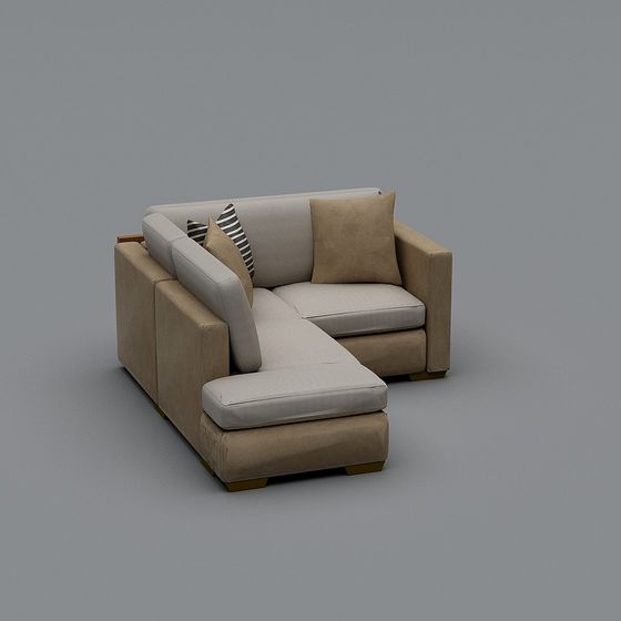 Urban Comfort Low-Poly Sofa 3D model
