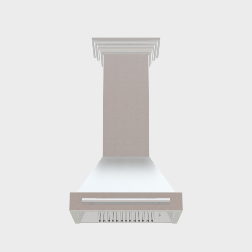 Modern Minimalist Kitchen Range Hood 3D Model – Sleek White Design