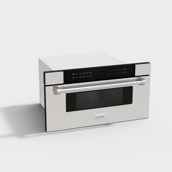 ZLINE 30'' Built-In Microwave Drawer 3D Model in Black