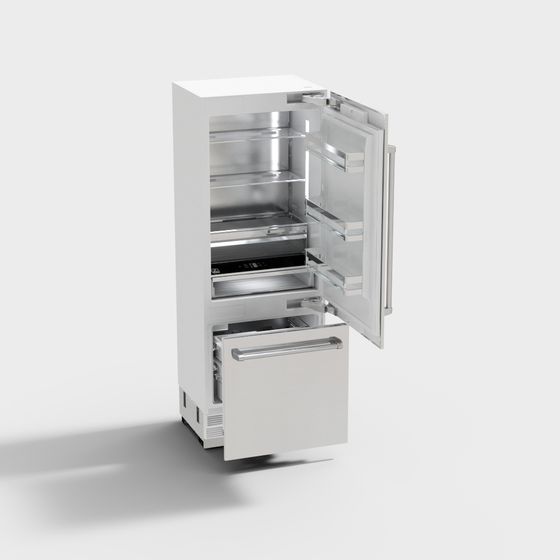 Modern Minimalist Refrigerator 3D model