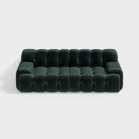 Vintage Green Sofa 3D model