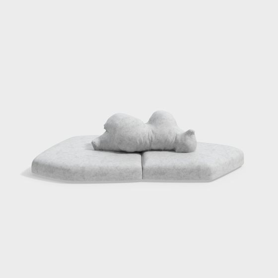 Cozy Rest Pillow 3D model for Tranquil Spaces