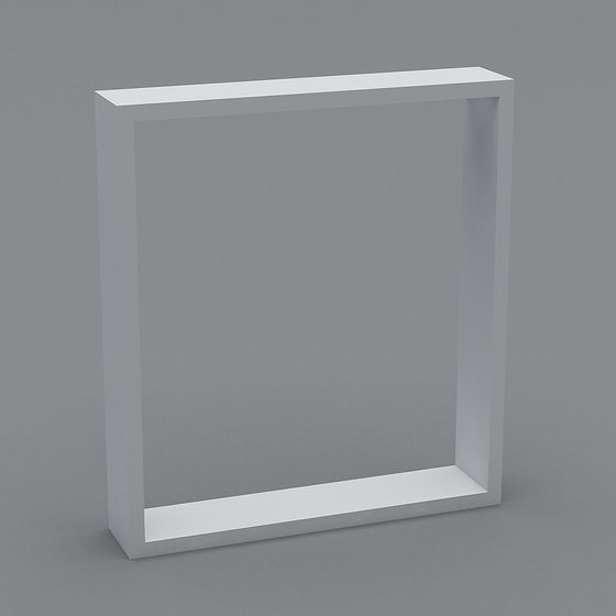 Low-Poly White Display Stand 3D model