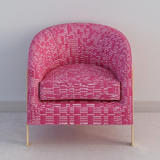 Stylish Low-Polygon Chair 3D model for Contemporary Interiors