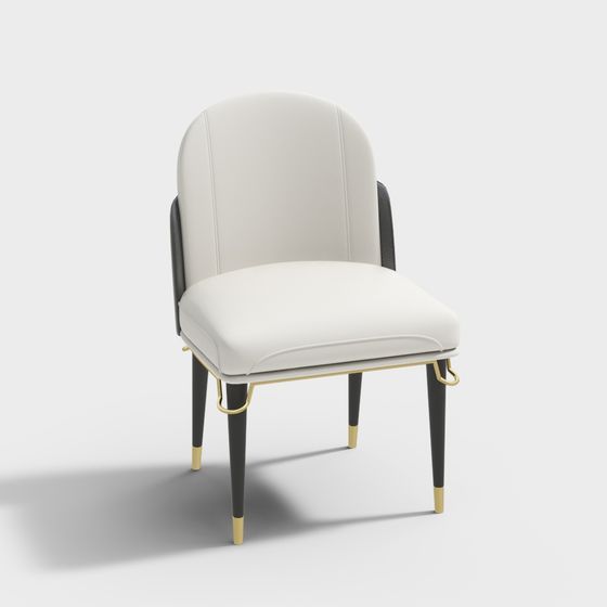 Elegant Curved Chair 3D model for Modern Interiors