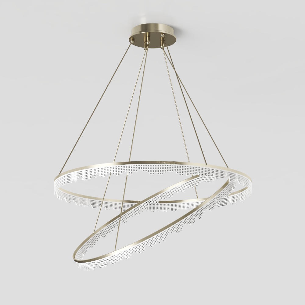 Stylish Low-Poly Chandelier 3D Model – Futuristic Minimalism