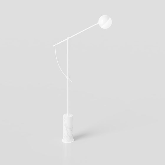Elegant Marble Floor Lamp 3D model