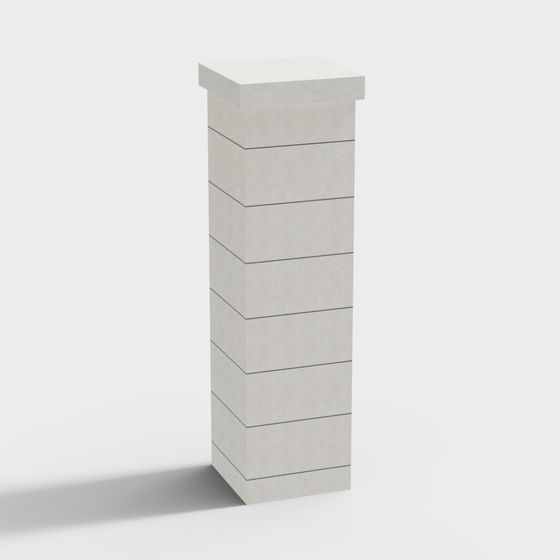 Concrete Pillar 3D model for Contemporary Spaces