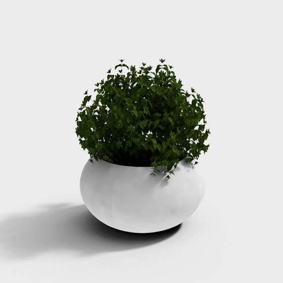 Elegant Round Planter 3D Model for Creative Spaces