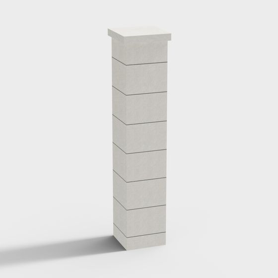 Elegant Minimalist Stone Column 3D model