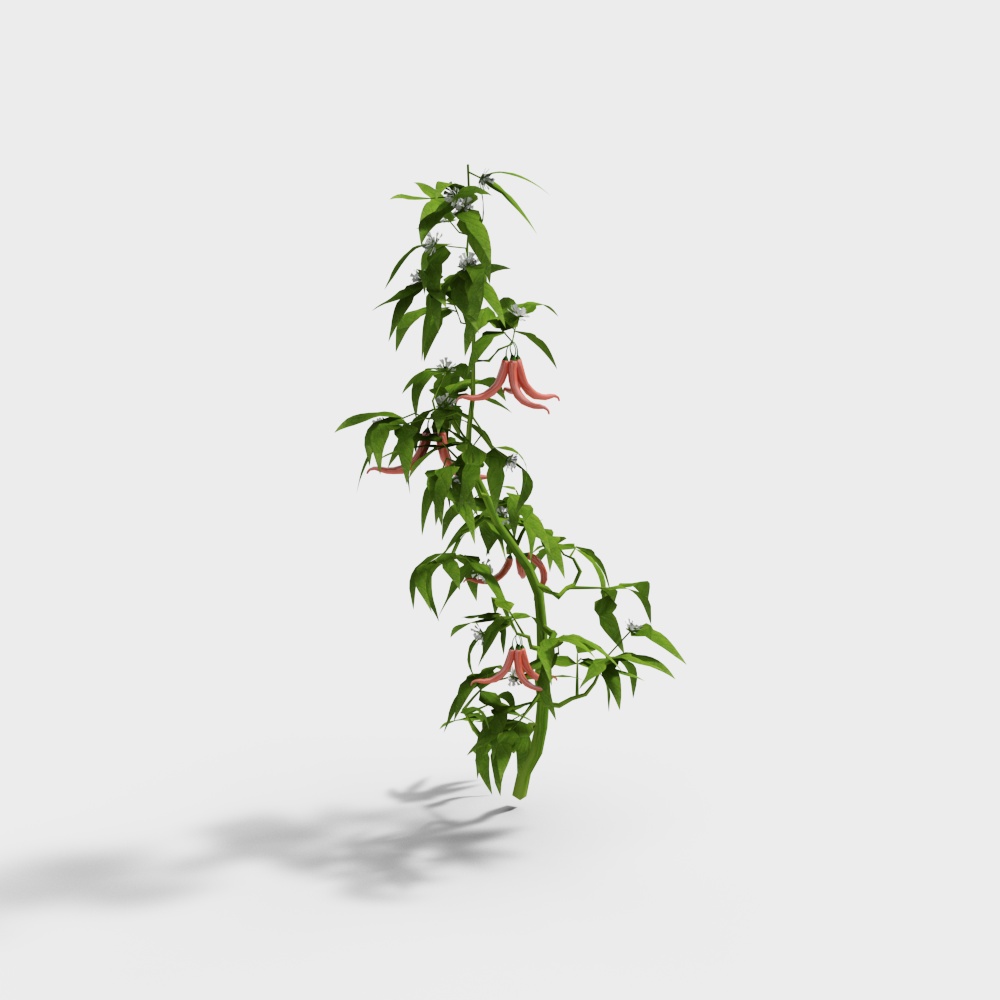 Vibrant Low-Poly Flower Plant 3D model